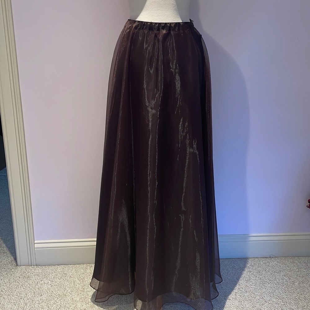 Alex Evenings long brown skirt